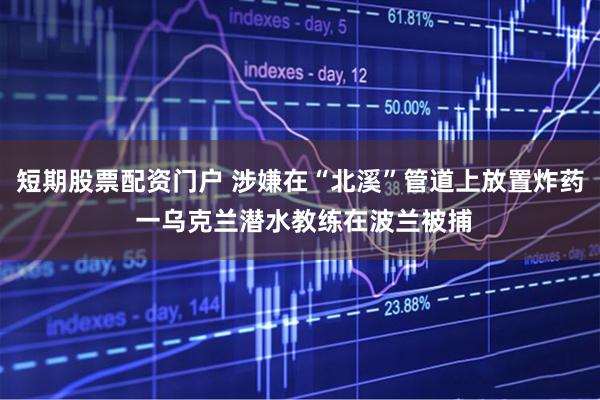 短期股票配资门户 涉嫌在“北溪”管道上放置炸药 一乌克兰潜水教练在波兰被捕